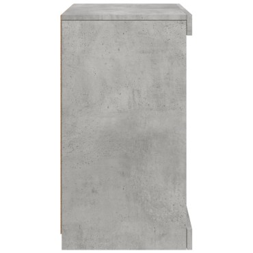 vidaXL Μπουφές με LED Γκρι Σκυροδέματος 41x37x67cm 1 τεμ.