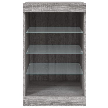 vidaXL Μπουφές με LED Γκρι Sonoma 41x37x67cm 1 τεμ.