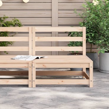 vidaXL Καναπές Κήπου Χωρίς Μπράτσα 70x70x67cm από Μασίφ Ξύλο Πεύκου