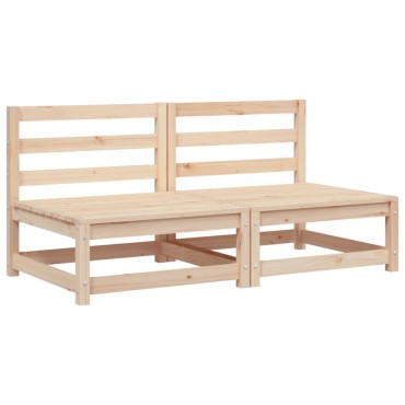 vidaXL Καναπέδες Κήπου Χωρίς Μπράτσα 70x70x67cm Μασίφ Ξύλο Πεύκου