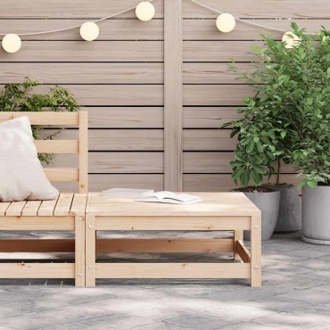 vidaXL Υποπόδιο Κήπου 70x70x30cm από Μασίφ Ξύλο Πεύκου 1 τεμ. Γωνιακός