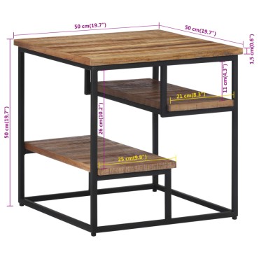 vidaXL Βοηθητικό Τραπεζάκι 50x50x50cm Μασίφ Ανακυκλωμένο Ξύλο Teak