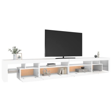 vidaXL Έπιπλο Τηλεόρασης με LED Λευκό 290 x 36,5 x 40 εκ.