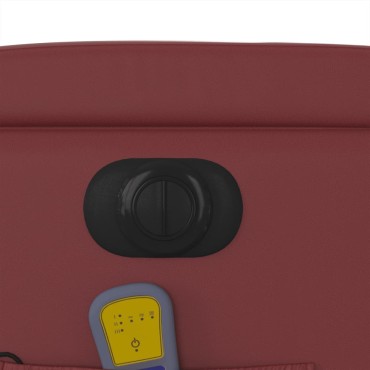 vidaXL Πολυθρόνα Μασάζ Ανακλινόμενη με Ανύψωση Μπορντό Συνθ.Δέρμα 74x88x97cm 1 τεμ.