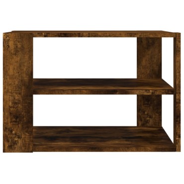 vidaXL Τραπεζάκι Σαλονιού Καπνιστή Δρυς 59,5x59,5x40cm Επεξ. Ξύλο 1 τεμ.