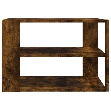vidaXL Τραπεζάκι Σαλονιού Καπνιστή Δρυς 59,5x59,5x40cm Επεξ. Ξύλο 1 τεμ.