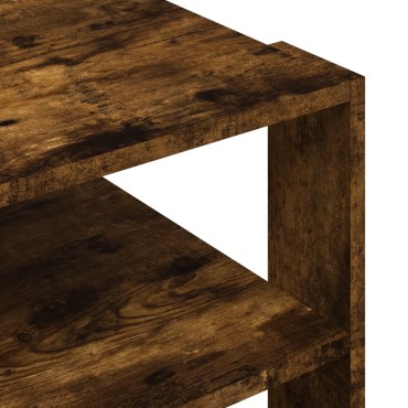 vidaXL Τραπεζάκι Σαλονιού Καπνιστή Δρυς 59,5x59,5x40cm Επεξ. Ξύλο 1 τεμ.