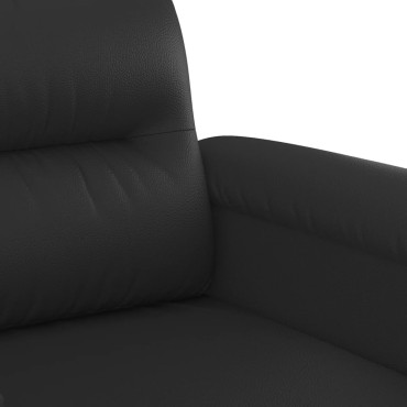 vidaXL Πολυθρόνα Μαύρη από Συνθετικό Δέρμα 90x77x80cm 1 τεμ. Γωνιακός