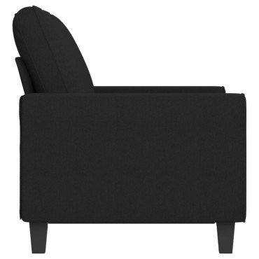 vidaXL Καναπές Διθέσιος Μαύρο Υφασμάτινος 154x77x80cm 1 τεμ.