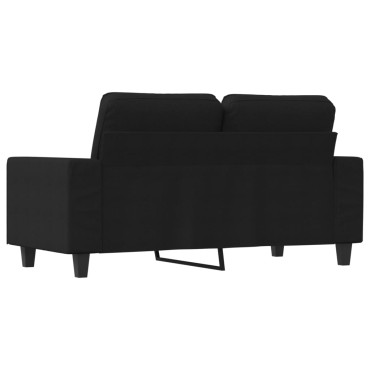 vidaXL Καναπές Διθέσιος Μαύρο Υφασμάτινος 154x77x80cm 1 τεμ.