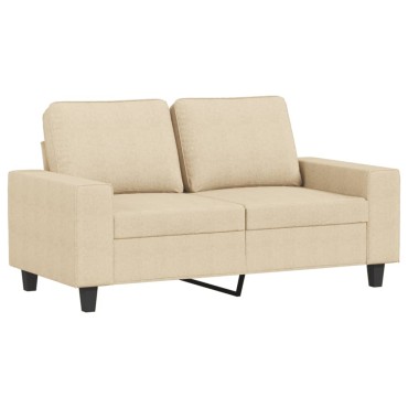 vidaXL Καναπές Διθέσιος Κρεμ Υφασμάτινος 154x77x80cm 1 τεμ.