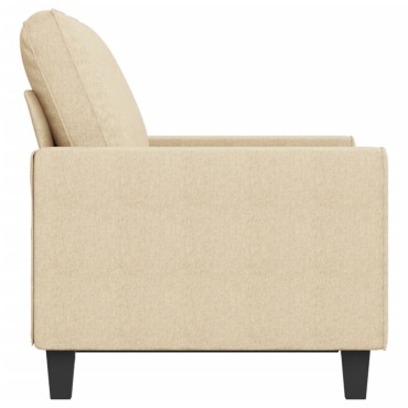 vidaXL Καναπές Διθέσιος Κρεμ Υφασμάτινος 154x77x80cm 1 τεμ.