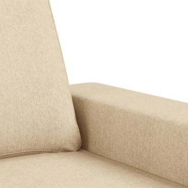 vidaXL Καναπές Διθέσιος Κρεμ Υφασμάτινος 154x77x80cm 1 τεμ.