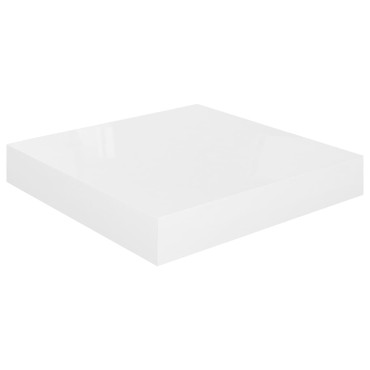 vidaXL Ράφια Τοίχου Γυαλιστερά Άσπρα 2 τεμ. 23x23,5x3,8cm MDF