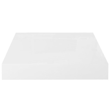 vidaXL Ράφια Τοίχου Γυαλιστερά Άσπρα 2 τεμ. 23x23,5x3,8cm MDF