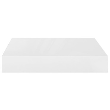 vidaXL Ράφια Τοίχου Γυαλιστερά Άσπρα 2 τεμ. 23x23,5x3,8cm MDF