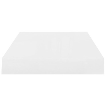 vidaXL Ράφια Τοίχου Γυαλιστερά Άσπρα 4 τεμ. 40x23x3,8cm MDF