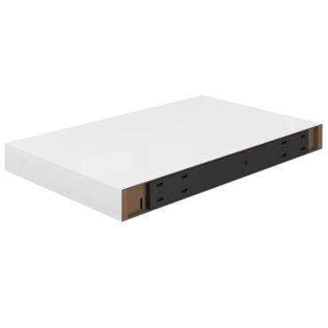 vidaXL Ράφια Τοίχου Γυαλιστερά Άσπρα 4 τεμ. 40x23x3,8cm MDF
