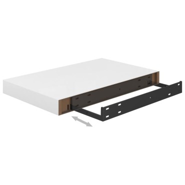 vidaXL Ράφια Τοίχου Γυαλιστερά Άσπρα 4 τεμ. 40x23x3,8cm MDF