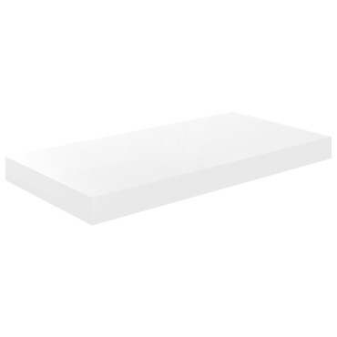 vidaXL Ράφι Τοίχου Γυαλιστερό Άσπρο 50x23x3,8cm MDF 1 τεμ.