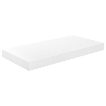 vidaXL Ράφια Τοίχου Γυαλιστερά Άσπρα 4 τεμ. 50x23x3,8cm MDF