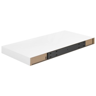 vidaXL Ράφια Τοίχου Γυαλιστερά Άσπρα 4 τεμ. 50x23x3,8cm MDF