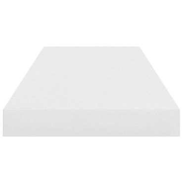 vidaXL Ράφι Τοίχου Γυαλιστερό Άσπρο 60x23,5x3,8cm MDF 1 τεμ.