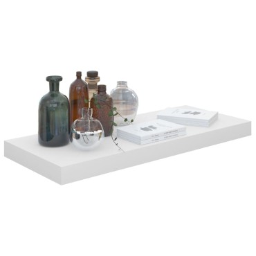 vidaXL Ράφια Τοίχου Γυαλιστερά Άσπρα 2 τεμ. 60x23,5x3,8cm MDF