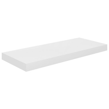 vidaXL Ράφια Τοίχου Γυαλιστερά Άσπρα 2 τεμ. 60x23,5x3,8cm MDF