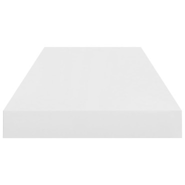 vidaXL Ράφια Τοίχου Γυαλιστερά Άσπρα 2 τεμ. 60x23,5x3,8cm MDF