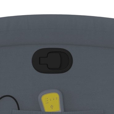 vidaXL Πολυθρόνα Μασάζ Ανακλινόμενη με Ανύψωση Σκούρο Γκρι Βελούδινη 71x86,5x99,5cm 1 τεμ.