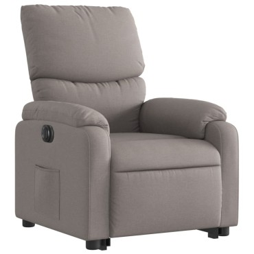 vidaXL Πολυθρόνα Ηλεκτρική Ανακλ.Taupe Υφασμάτινη 75x99x99cm 1 τεμ.