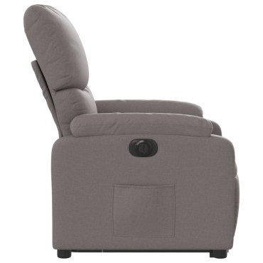 vidaXL Πολυθρόνα Ηλεκτρική Ανακλ.Taupe Υφασμάτινη 75x99x99cm 1 τεμ.
