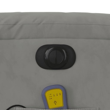 vidaXL Πολυθρόνα Μασάζ Ανακλινόμενη Ανύψωση Υφασμάτινη Μικροϊνών 75x89,5x103,5cm 1 τεμ.