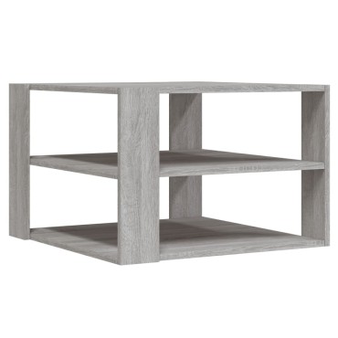 vidaXL Τραπεζάκι Σαλονιού Γκρι Sonoma59,5x59,5x40cm Επεξεργασμένο Ξύλο 1 τεμ.