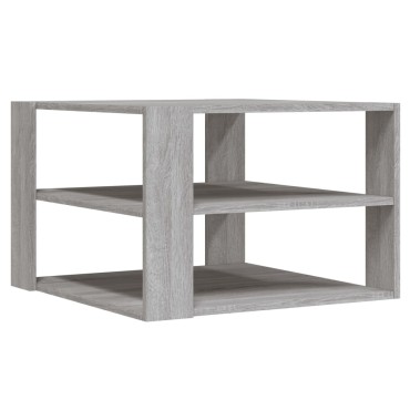 vidaXL Τραπεζάκι Σαλονιού Γκρι Sonoma59,5x59,5x40cm Επεξεργασμένο Ξύλο 1 τεμ.