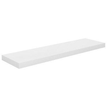 vidaXL Ράφια Τοίχου Γυαλιστερά Άσπρα 2 τεμ. 90x23,5x3,8cm MDF