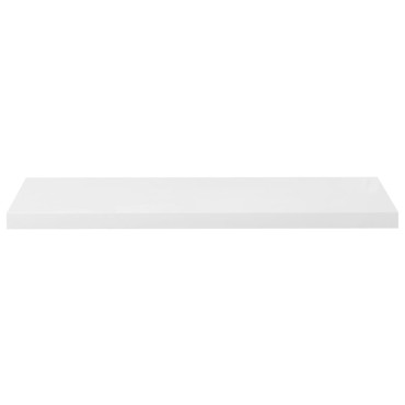 vidaXL Ράφια Τοίχου Γυαλιστερά Άσπρα 2 τεμ. 90x23,5x3,8cm MDF