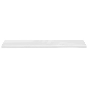 vidaXL Ράφι Τοίχου Γυαλιστερό Άσπρο 120x23,5x3,8cm MDF 1 τεμ.