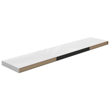 vidaXL Ράφι Τοίχου Γυαλιστερό Άσπρο 120x23,5x3,8cm MDF 1 τεμ.