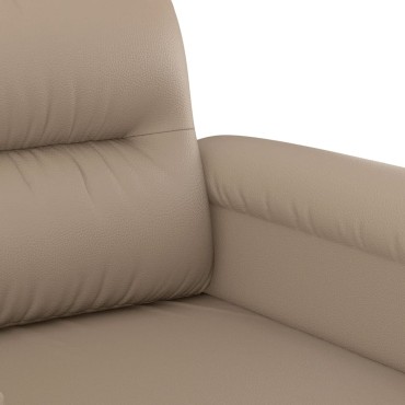 vidaXL Πολυθρόνα Καπουτσίνο Συνθετικό δέρμα 90x77x80cm 1 τεμ. Γωνιακός