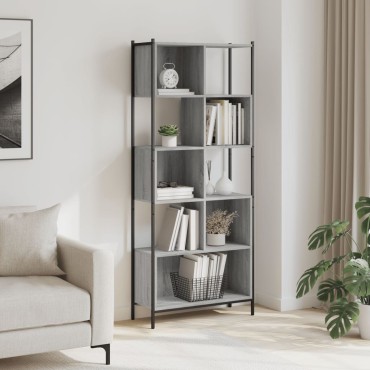 vidaXL Βιβλιοθήκη Γκρι Sonoma 72x28x172cm από Επεξεργασμένο Ξύλο 1 τεμ.