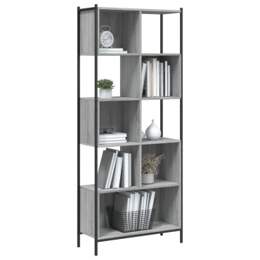 vidaXL Βιβλιοθήκη Γκρι Sonoma 72x28x172cm από Επεξεργασμένο Ξύλο 1 τεμ.