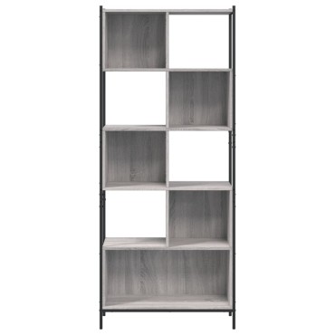 vidaXL Βιβλιοθήκη Γκρι Sonoma 72x28x172cm από Επεξεργασμένο Ξύλο 1 τεμ.