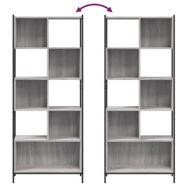 vidaXL Βιβλιοθήκη Γκρι Sonoma 72x28x172cm από Επεξεργασμένο Ξύλο 1 τεμ.