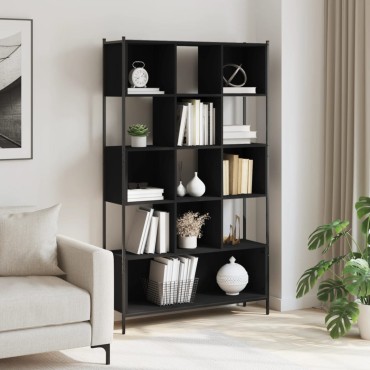 vidaXL Βιβλιοθήκη Μαύρη 102x28x172cm από Επεξεργασμένο Ξύλο 1 τεμ.