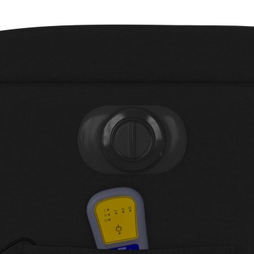 vidaXL Πολυθρόνα Μασάζ Ανακλινόμενη με Ανύψωση Μαύρη Υφασμάτινη 77x94,5x100cm 1 τεμ.