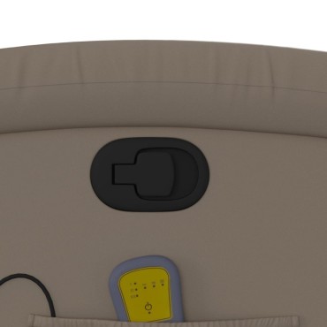 vidaXL Πολυθρόνα Μασάζ Ανακλινόμενη με Ανύψωση Καπουτσίνο Συνθ. Δέρμα 71x86,5x99,5cm 1 τεμ.