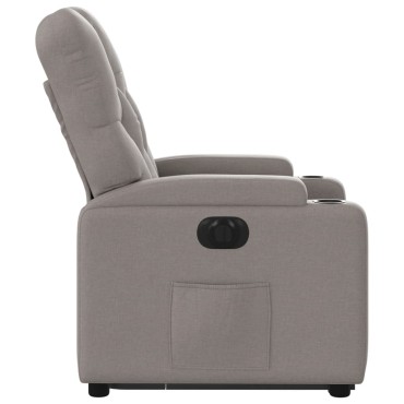 vidaXL Πολυθρόνα Ηλεκτρική Ανακλ.Taupe Υφασμάτινη 74x86,5x93,5cm 1 τεμ.