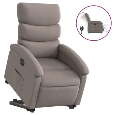 vidaXL Πολυθρόνα Ηλεκτρική Ανακλ.Taupe Υφασμάτινη 70x92x99,5cm 1 τεμ.